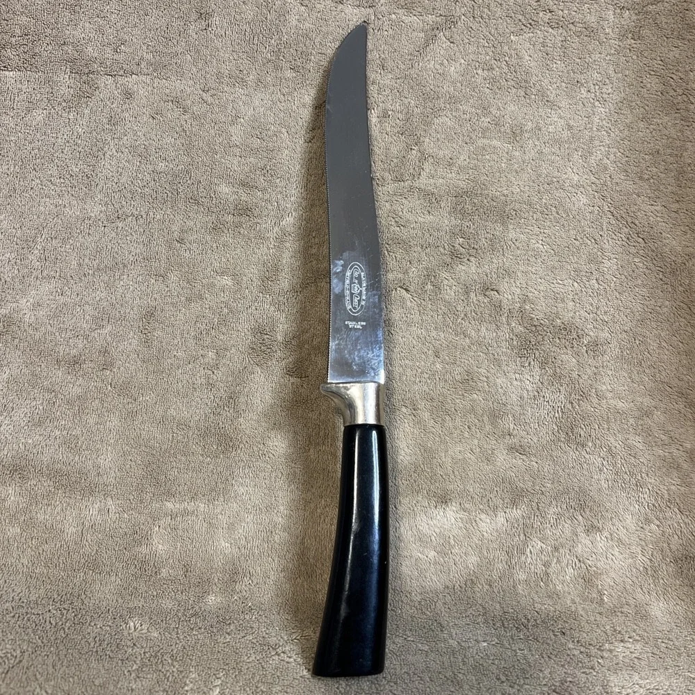 Vintage Sheffield‎ England Crown Crest Carving Knife Pre-Owned 12.75